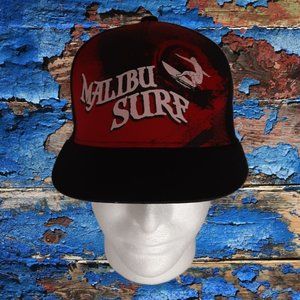 Malibu Beach California, Surfing Trucker Hat Snapback Adjustable Cap Route 66